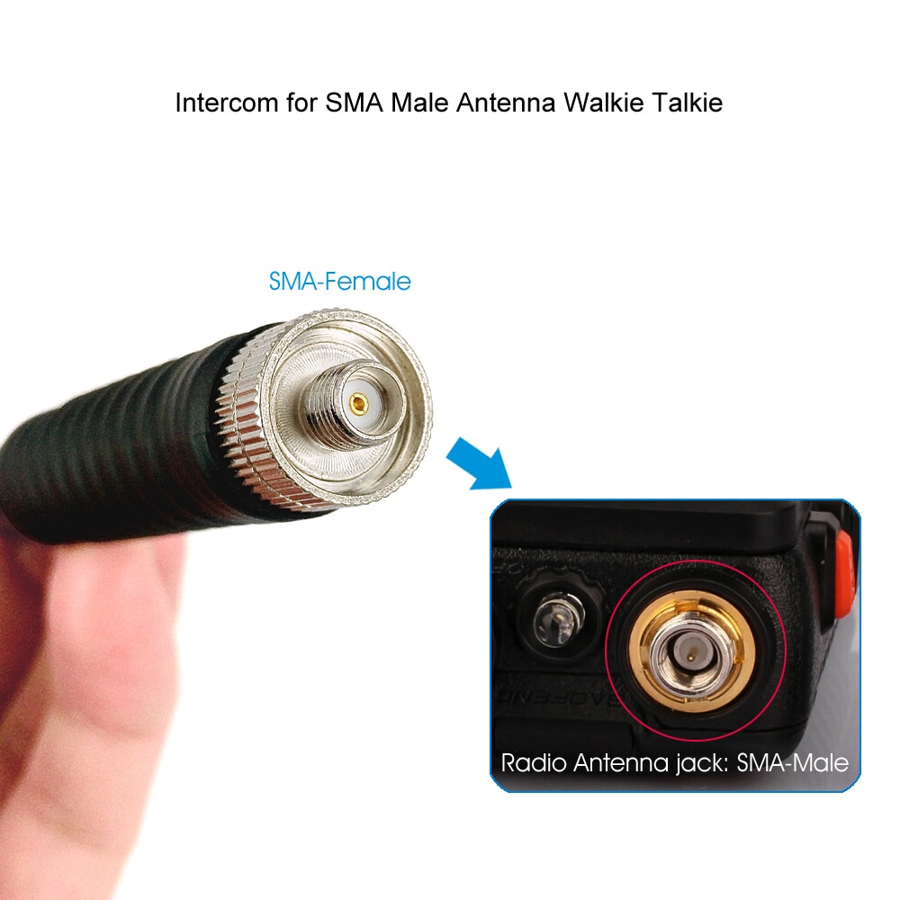 Walkie Talkie SMA Female Telescopic Gain Antenna for WouXun Kenwood BAOFENG UV-5R BF-888S Two Way Radio FP10120 VHF 136-174MHz