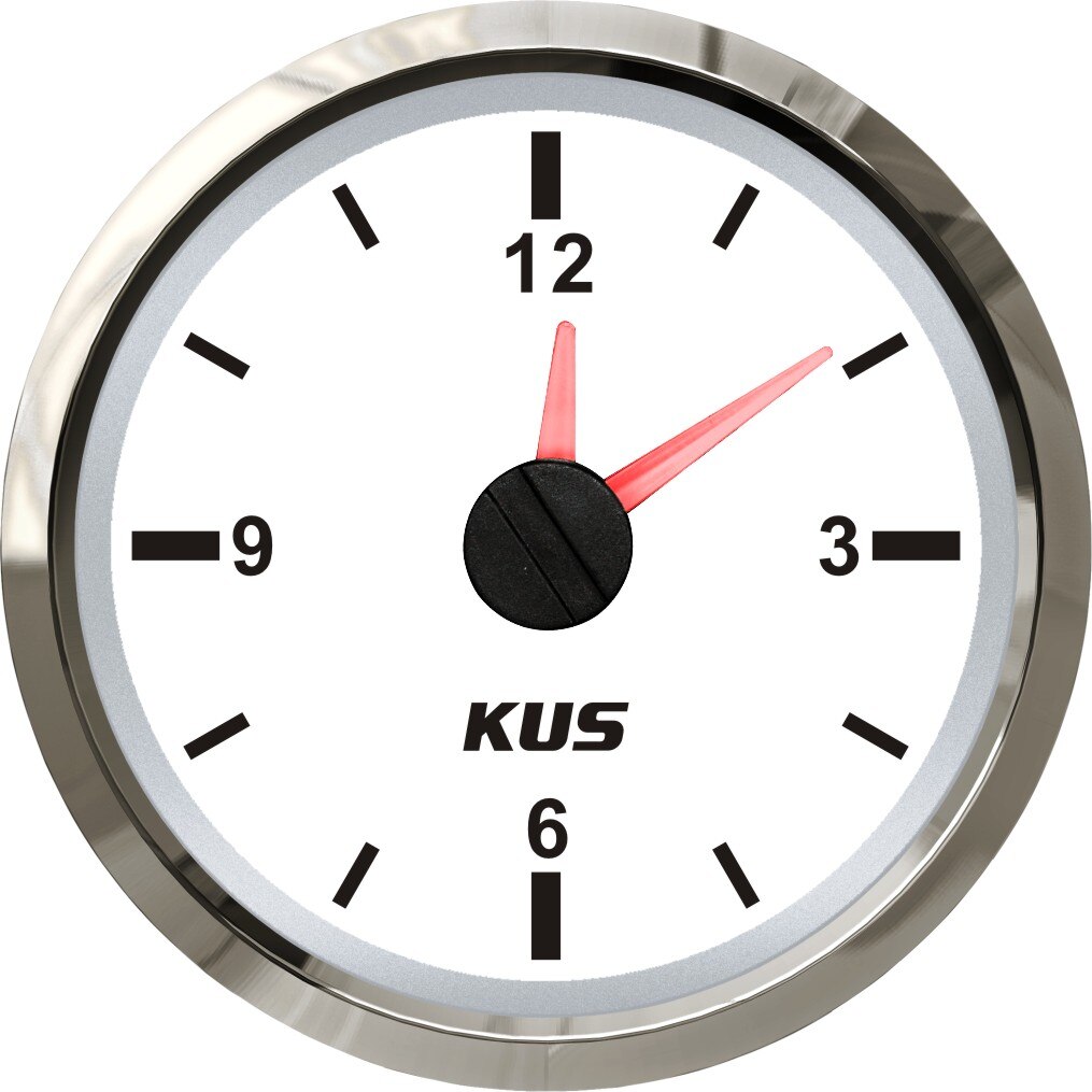 Marine Uur Quartz Klok Gauge Dial Voor Boot Auto Rv Truck 12 Uur 12V/24V