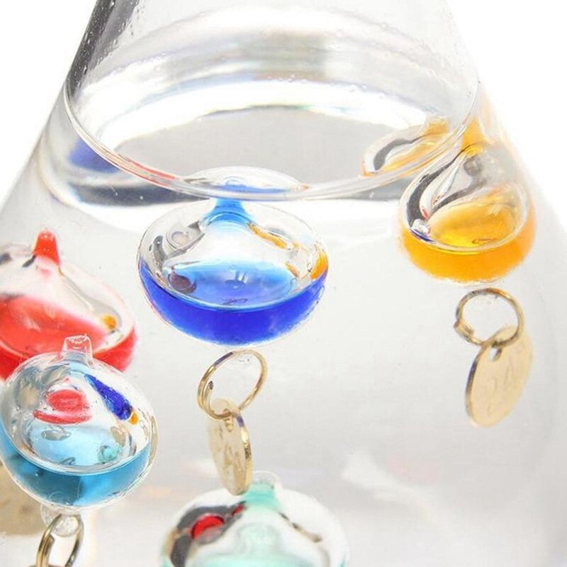 Galilei Thermometer Wasser Tropfen nasser Prognose Flasche Kreative Dekoration Geburtstag freundlicher Spielzeug