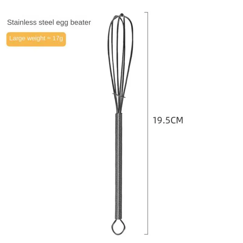 Crèmekleurige Vierkleurige Fijne Staaldraad Ophangende Verstevigingsring Kleine En Voortreffelijke Keukengereedschap Mini-Eierklopper: green