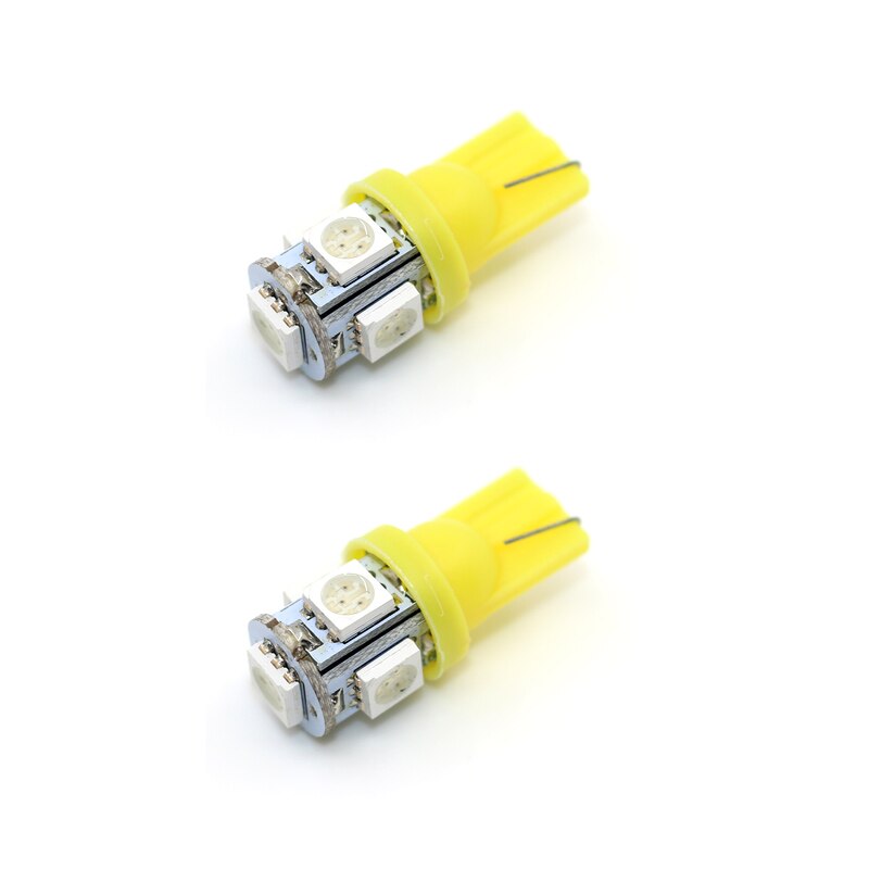 2 stk bil modificeret led lille pære majs lys stick bil tag lys passer til toyota yaris auto bredde lampe bil tilbehør: Gul