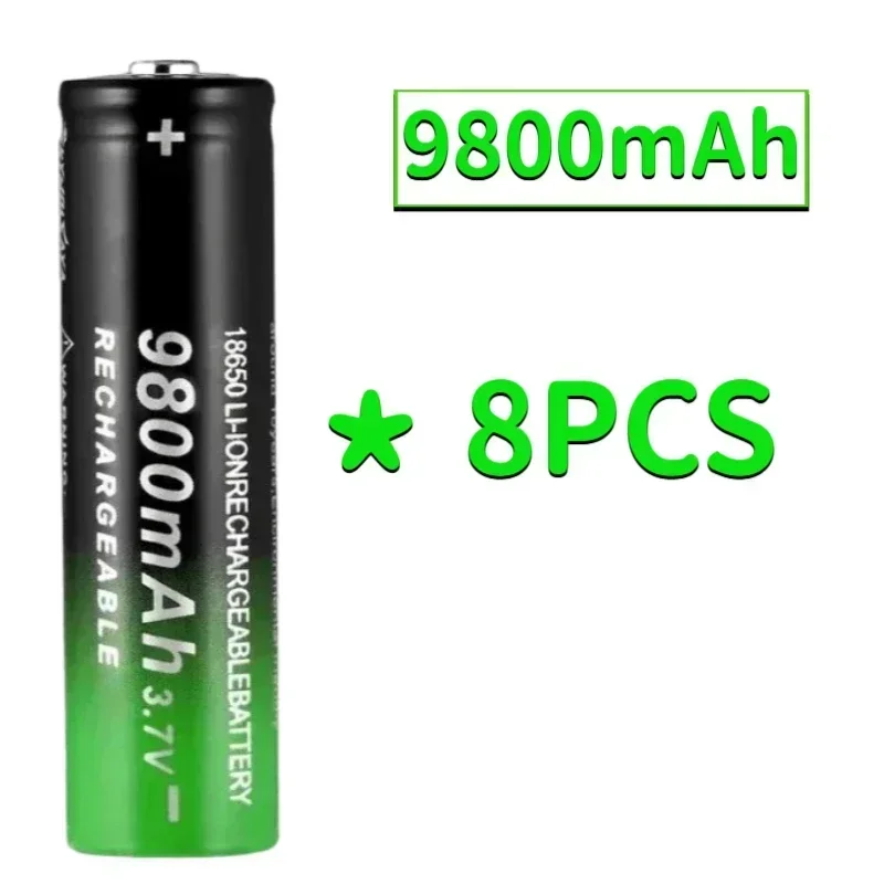 Neuer 18650 Li-Ion-Akku 9800 mAh, wiederaufladbarer 3,7 V-Akku für LED-Taschenlampen oder Akkus für elektronische Geräte: Lila