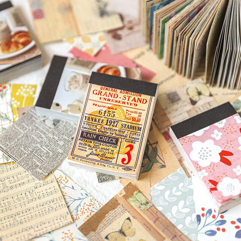 100 feuilles Vintage Scrapbooking matériaux autocollant ensemble rue vue bricolage décoration décalcomanies pour Scrapbook journalisation planificateur Album