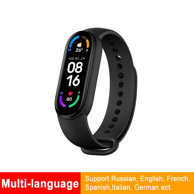 Global Version Xiaomi Mi Band 6 Smart optional Bracelet Color Blood Oxygen Fitness Traker Heart Rate Bluetooth Waterproof: Standard