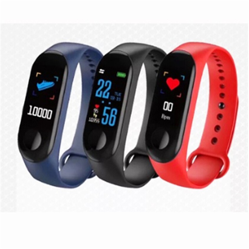 Pulseira inteligente m3, pulseira monitor de pressão arterial, frequência cardíaca, pulseira smart, monitoramento de atividades esportivas, oled, para smartphones ios e android