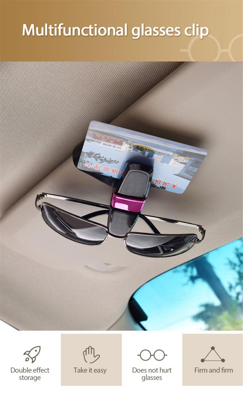 1Pcs Auto Auto Zonneklep Zonnebrillen Card Ticket Holder Clip Universele Interieur Accessoires Bril Case Auto Accessoires