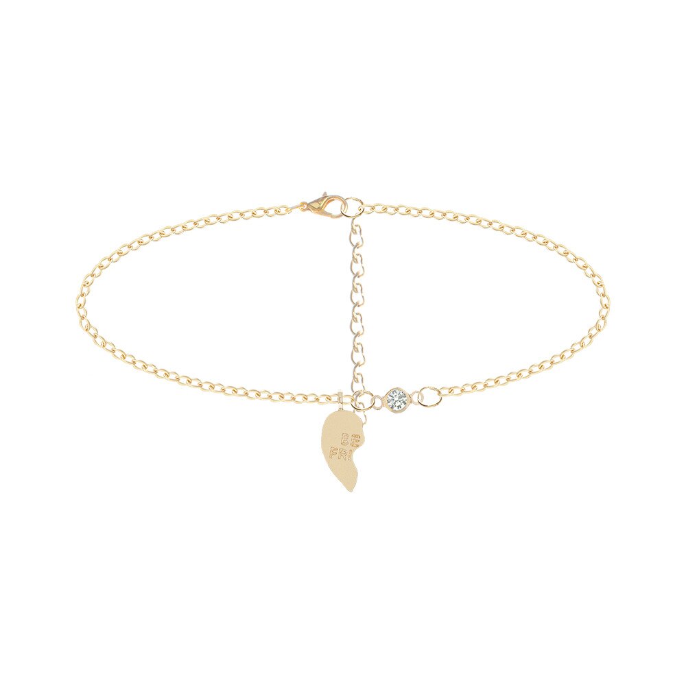 Charm 2 Stks/set Beste Vrienden Armbanden Voor Vrouwen Meisjes Leuke Gold Puzzel Hart Armbanden Vriendschap Voor Altijd Bff Sieraden