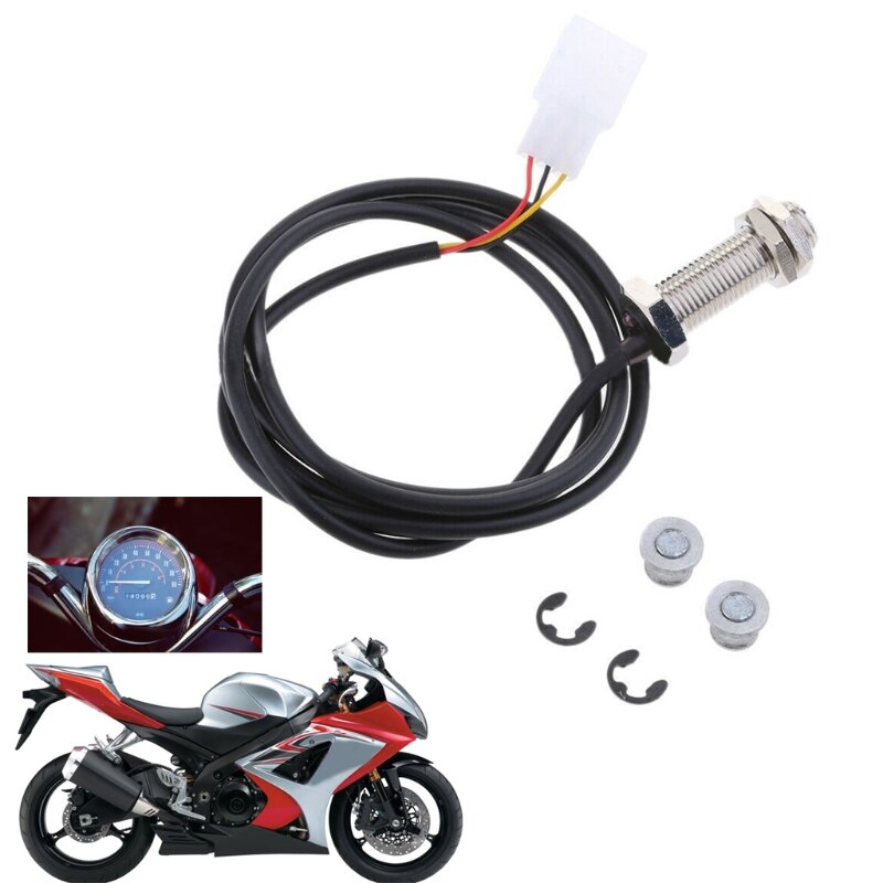 1X Sensor Cable + 2X Magnet Wires For Motorcycle Digital ATV Odometer Speedometer Accessories Replacement