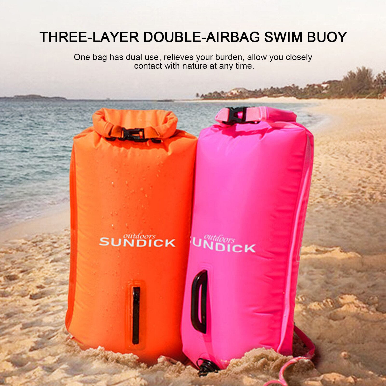 Veiligheid Zwemmen Boei Veiligheid Float Air Dry Bag Voor Zwemmers Waterdichte Zwemmen Opbergtas