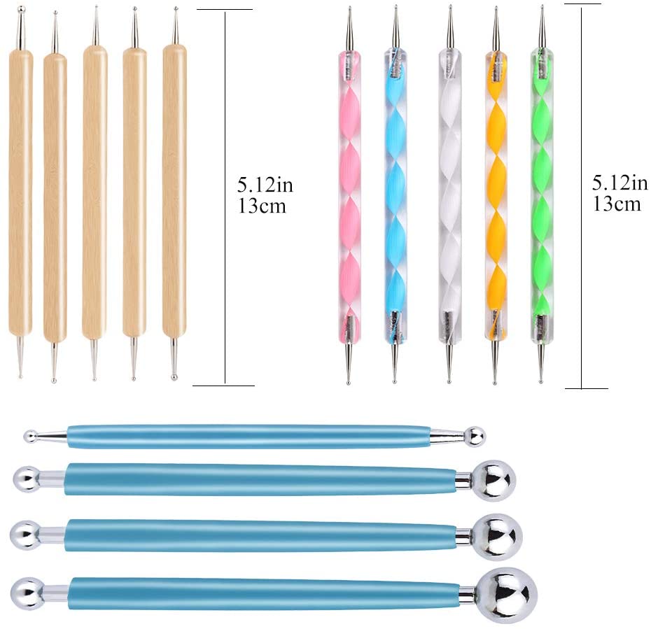 14pcs Dotting Tools for Painting Rocks Mandala Painting Dotting Stencil Dot Mandala Kit Nail Rock Fabric Wall Art