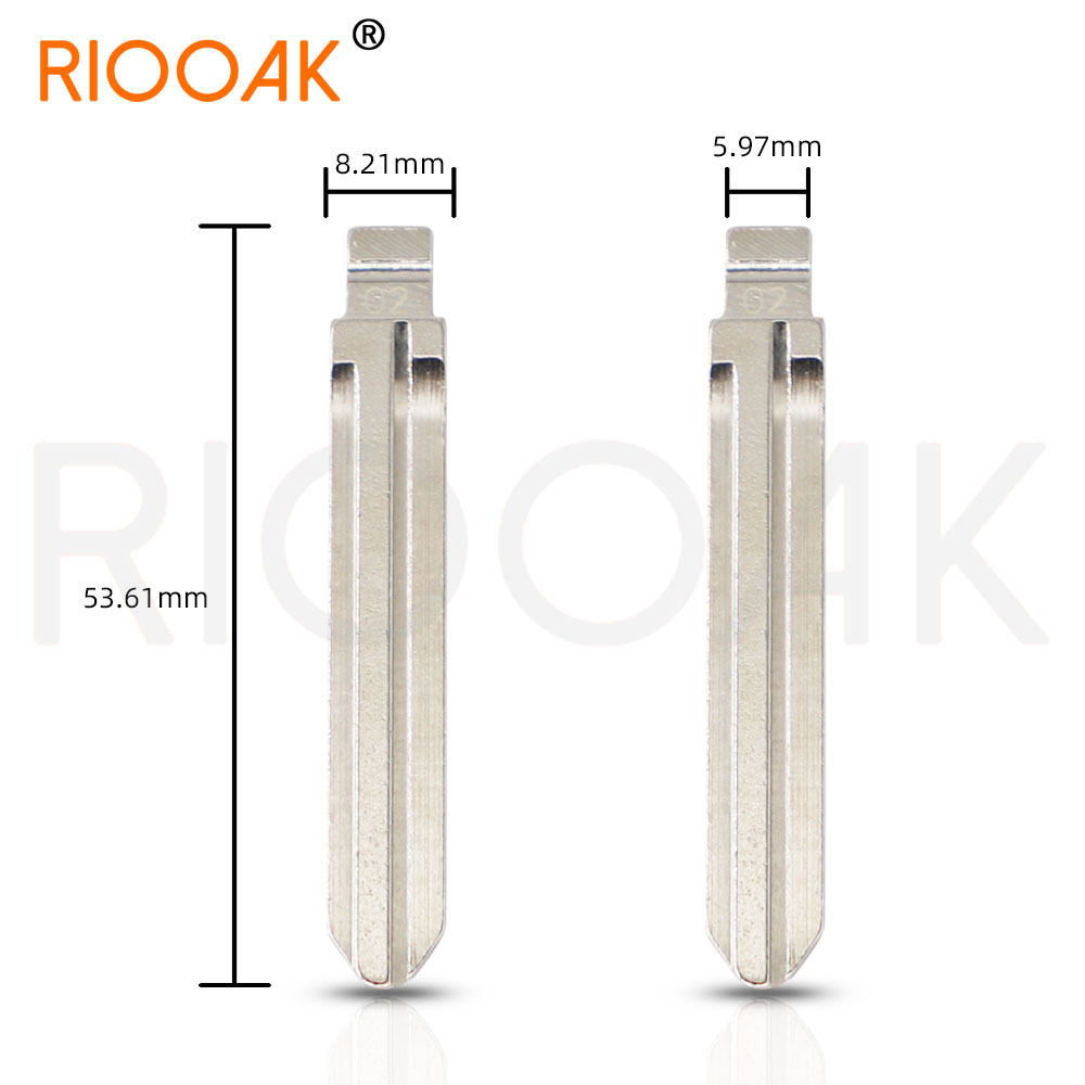 10pcs Uncut #02 TOY43 blade KD VVDI Remote Replacement Car Key Blade For Toyota Camry Corolla Highlander RAV4 Yaris