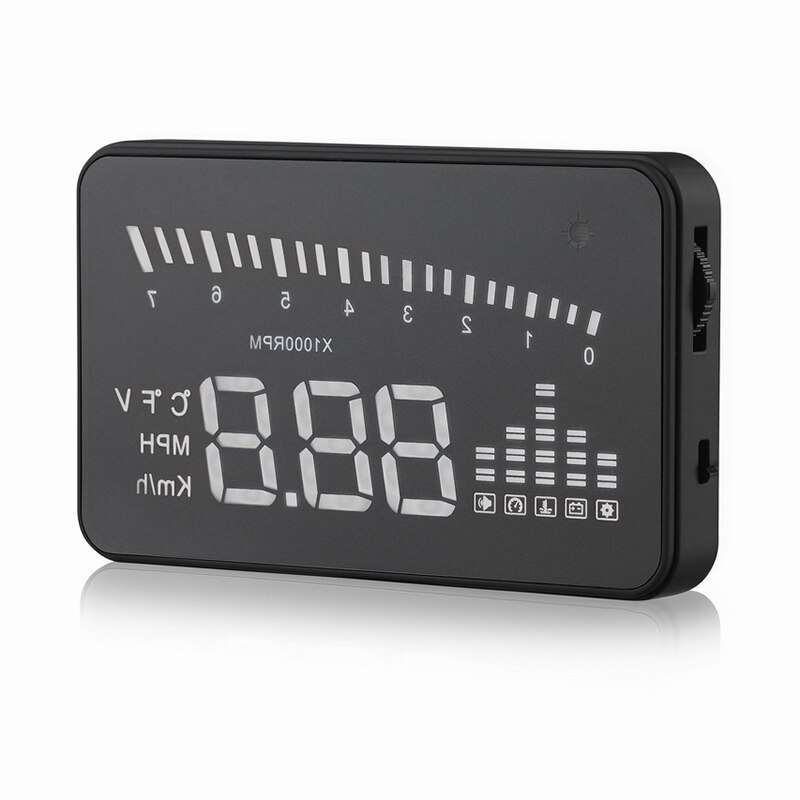 LEEPEE Digital car speedometer Speeding Warning System GPS speedometer OBD2 II Interface Universal X5 3" Car hud head up display