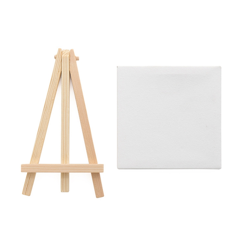 Y3NC 23 Pieces Mini Canvas Painting Set Small Canvas and Easel Kit Includes Acrylic Paint Paintbrush Palette for Kids School