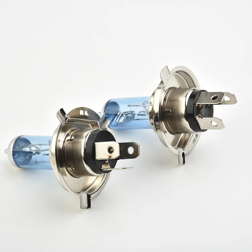 2 stk.  h4 led 100w bil halogenpære 12v led halogenlys super xenon hvid forlygtelampe biltilbehørspærer blå skal