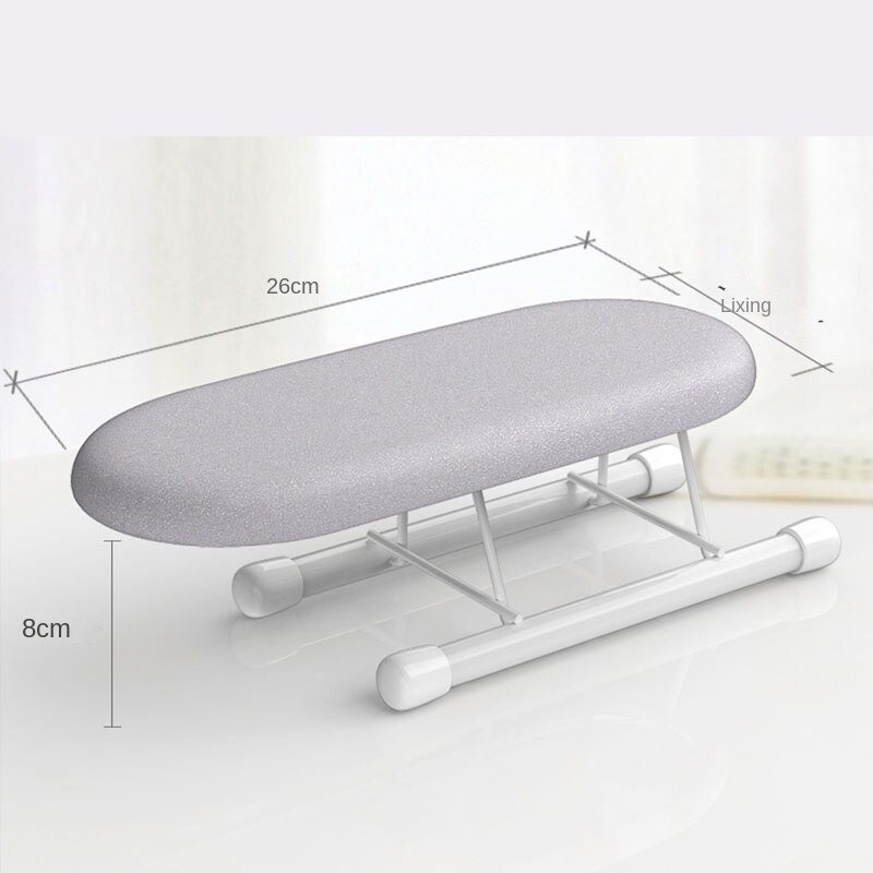 Portable Mini Ironing Board Rack for Clothes, Sleeves and Shirts - Small Size, Easy to Store and Carry: Light Grey
