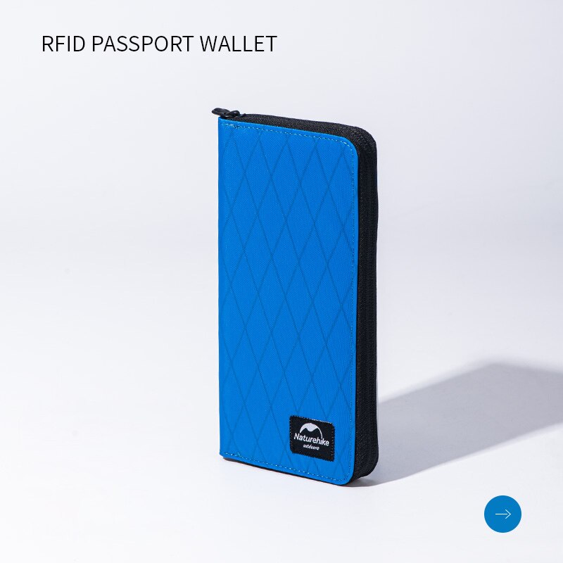 NatureHike RFID Blocking Travel Passport Wallet Documents Organizer Zipper Case Passport Holder RFID BLOCKING PROTECT: Blue