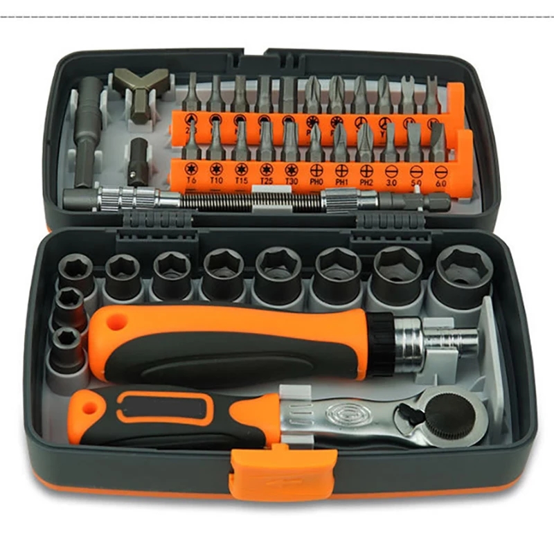 Multifunction Hand Tool Kit Home Screwdriver Set Car Repair Tool Set Auto Maintenance Tire Removal Sleeve Wrench Set Tool