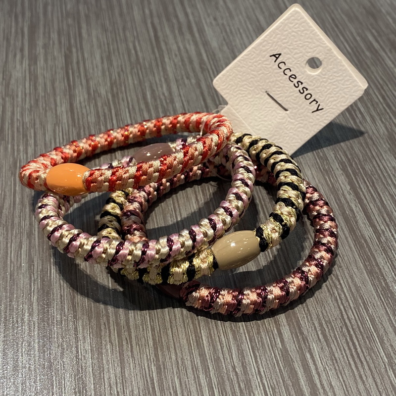 4 stks/set Vrouwen Hoge Elastiek haar elastiekjes Weave Rubberen Bandjes Voor Armbanden dames elastieken haarelastiek knekki haar elastiek Mode knekkies haar elastiek haarelastiekjes dames: Zilver