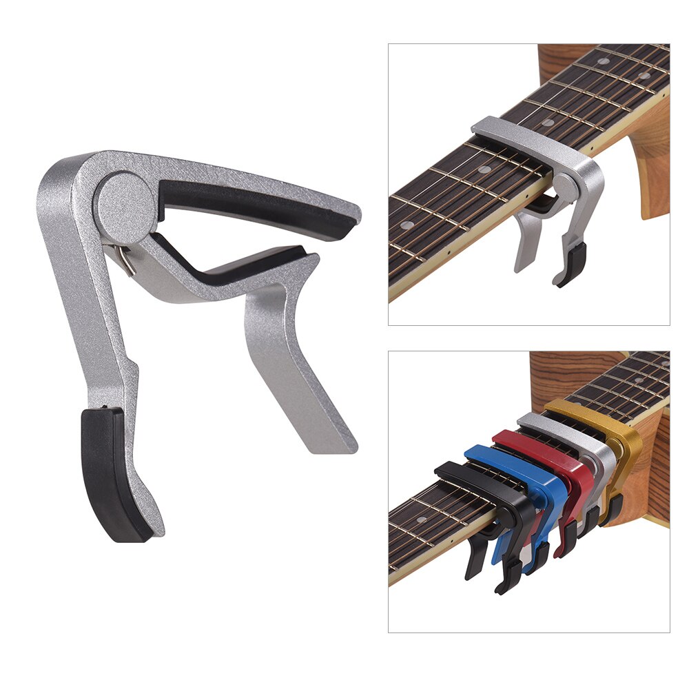 Universal capo guitar tilbehør hurtig skift guitar capo klemme til akustisk folk guitar bas ukulele aluminium capo