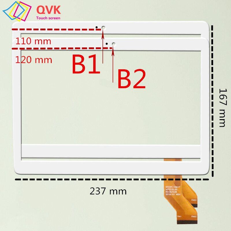White 10.1 Inch for Koslam KL1071Z Capacitive touch screen panel repair replacement spare parts