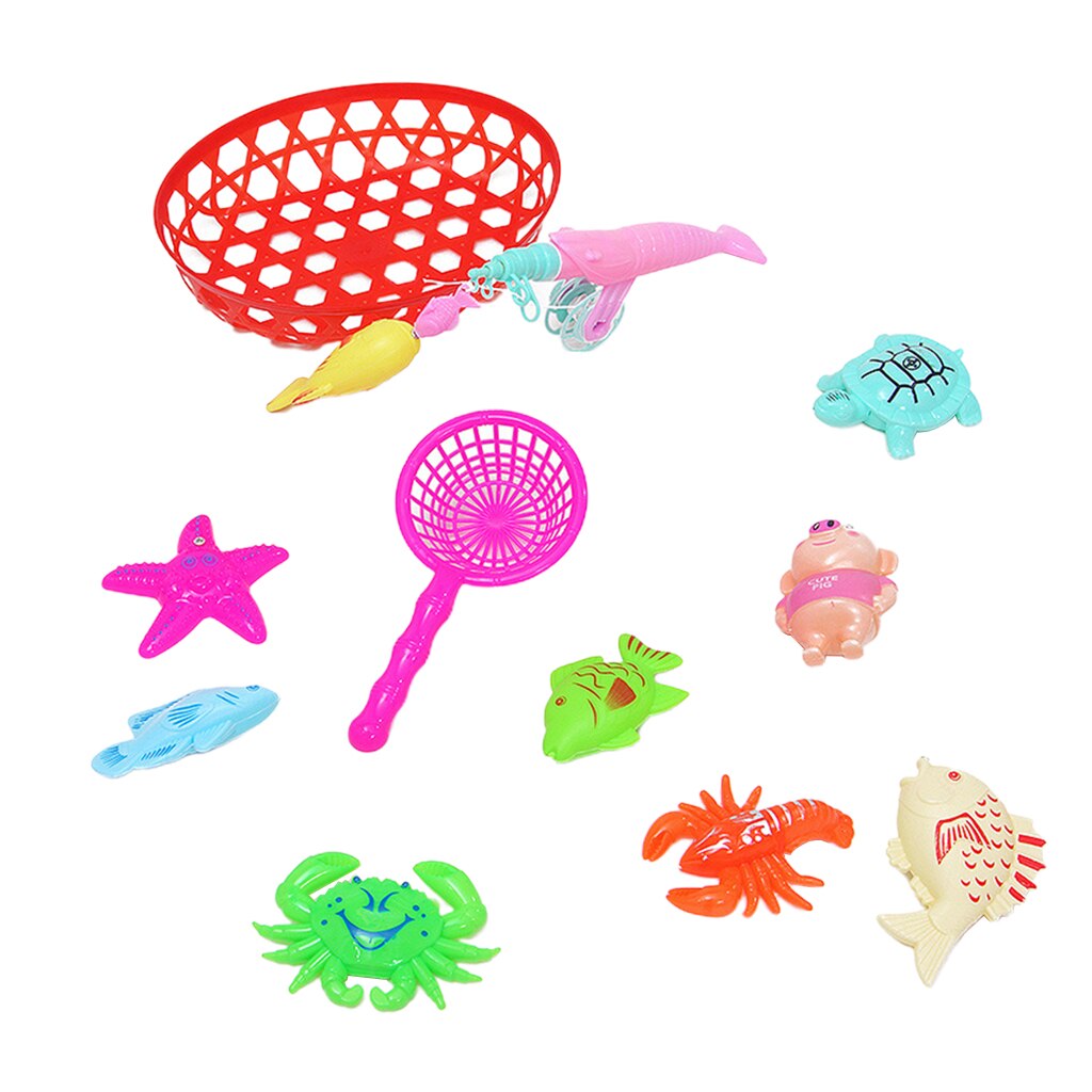 Fishing Baby Bathtub Floor Table Catching Fishes Pretend Fisherman Playing