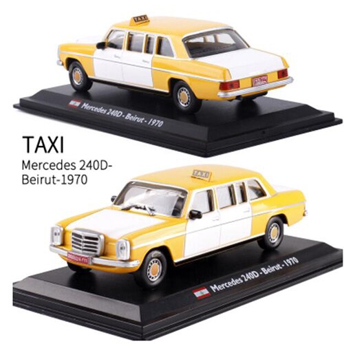 1:43 Scale Metal Alloy Classic FIAT FORD Cab Taxi Car Truck Model Diecast Alloy Car Model Auto Vehicles Toys For Collection: Beirut 1970