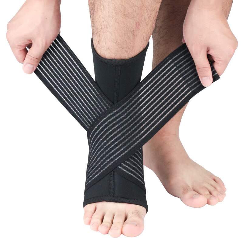 1pcs Elastic Ankle Support Brace for Basketball Sprain Prevention Adjustable Sports Compression Bandage Ankle Guard