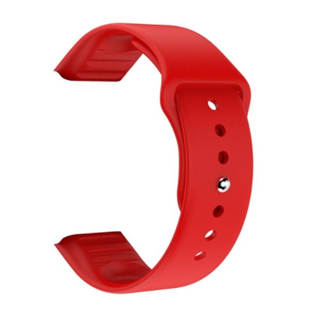 Bracelet de rechange en Silicone pour montre connectée Y68, D20, D28, en TPU souple, ajustable, accessoires: Red