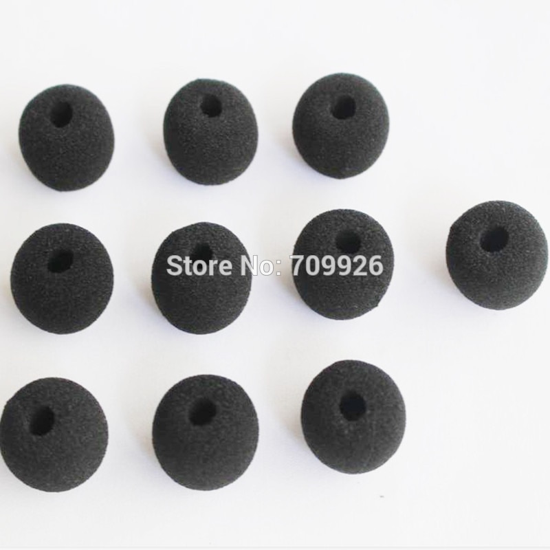 10 Stuks Lavalier Mic Foam Covers Windschermen Bal Vorm Voor Revers Microfoons 5Mm Opening & 15Mm Binnenlengte
