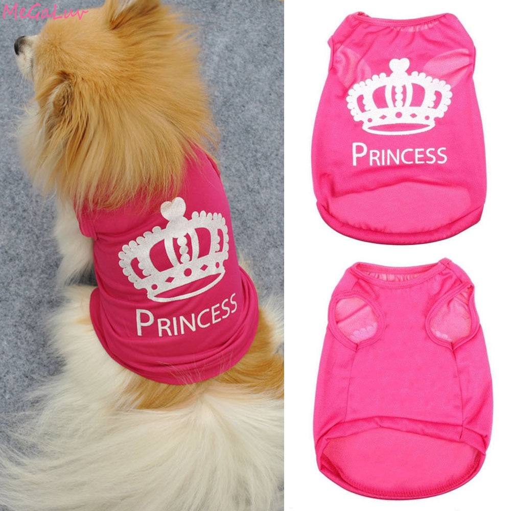 Pet Hond Kat Leuke Prinses Polyester T-shirt Kleding Vest Zomer Jas Puppy Kostuums Honden T-shirt