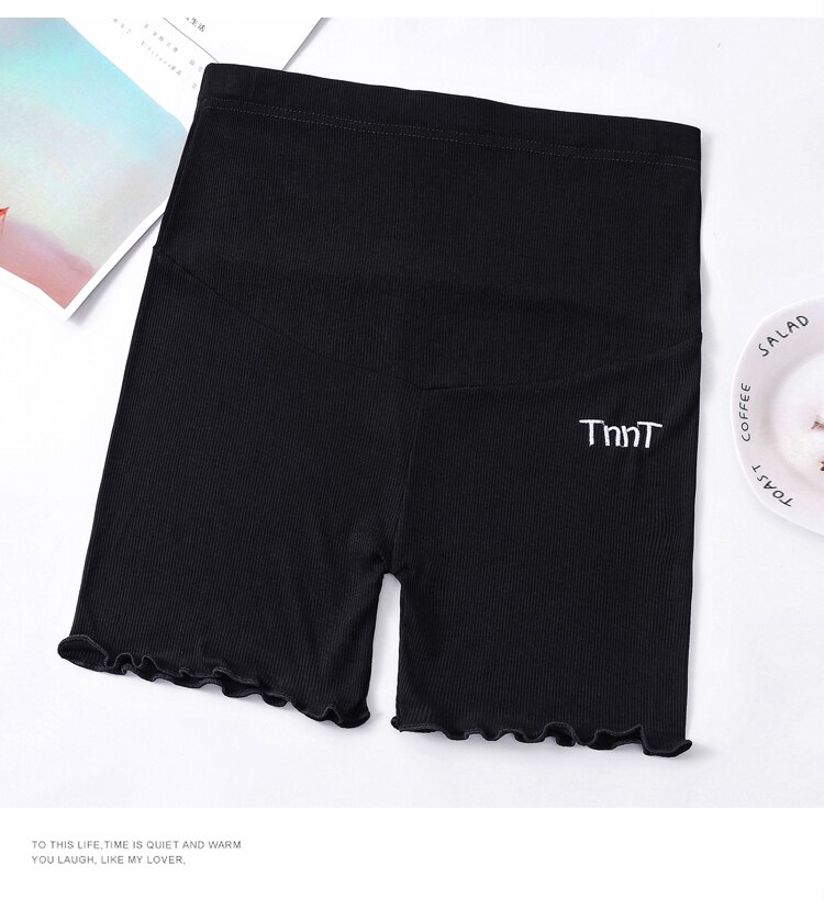 Poungdudu barsel gravide kvinder maveløft sommershorts gravide sikkerhedsbukser maveløft broderi anti-belysning