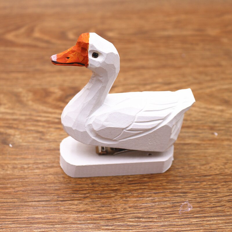 Handicraft Wooden Animal Stapler Office Supplies Wooden Stationery Stapler School Business Office: 10