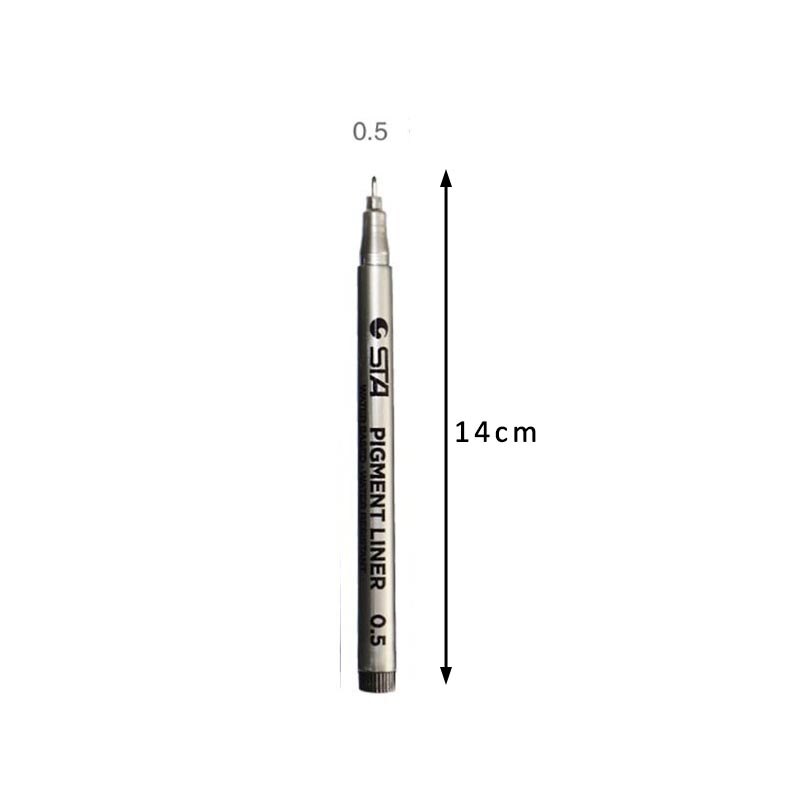 1Pcs Numbers Brushes Ink Marker Pen Waterproof Multipurpose Painting Supplies Black Sketching Pens Pigment Liner Fineliner: 0.5mm