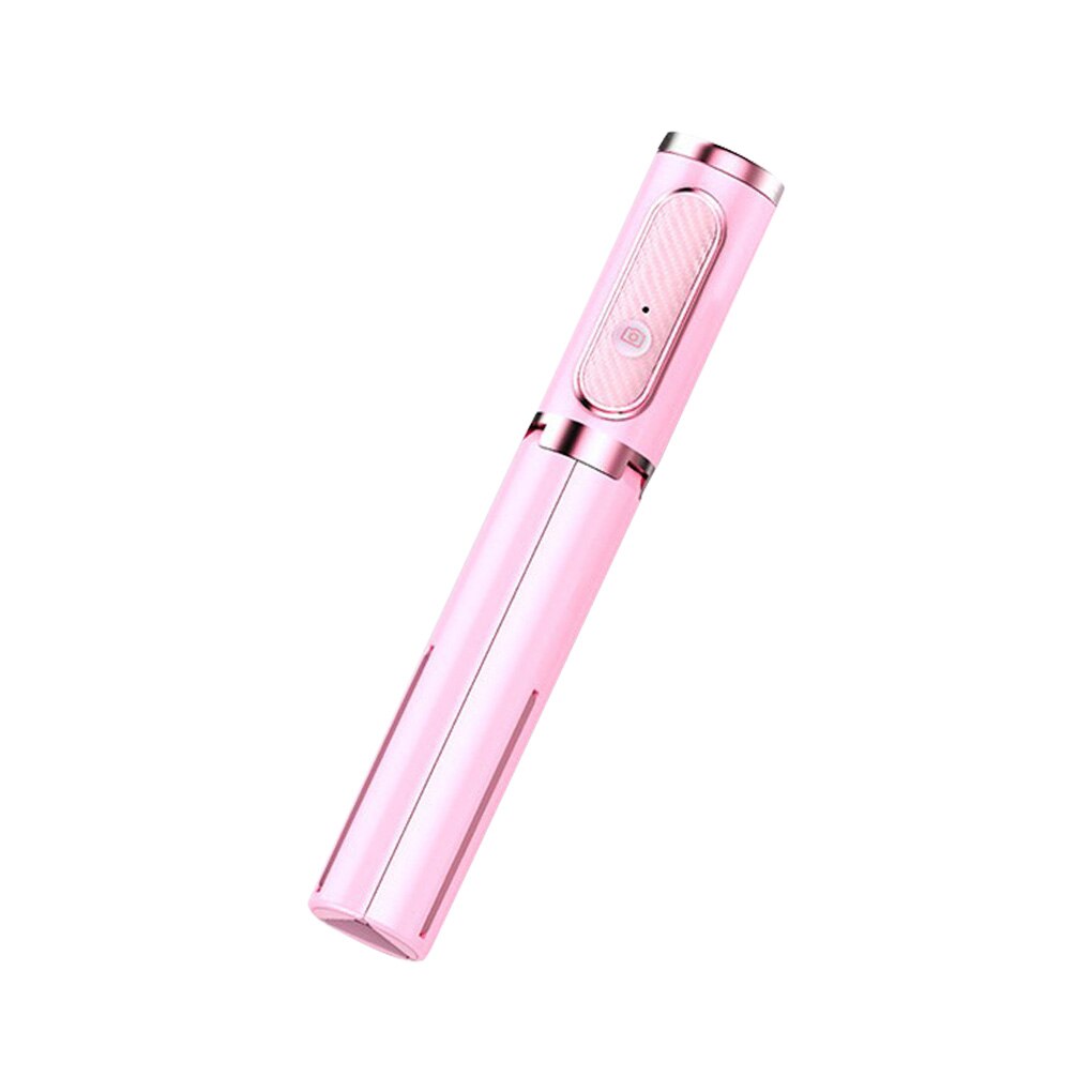 Alles-in-één aluminium selfiestick, afneembaar telefoonstatief met draadloze afstandsbediening: Roze