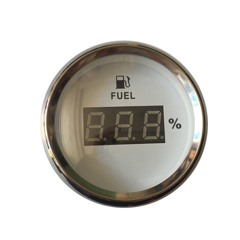 Medidor de nivel de combustible Universal, indicador digital de 52mm, 0-190ohm, resistente al agua, inoxidable, para coche, camión, barco, 12V, 24V con retroiluminación roja