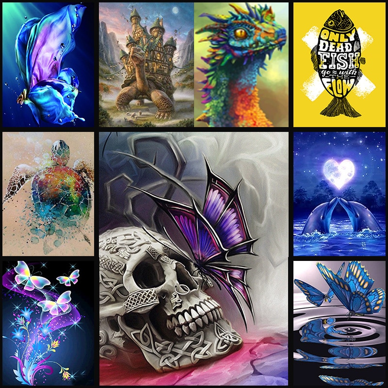 Full Diamond 5D DIY Diamond Painting"Pretty butterfly"Diamond Embroidery Cross Stitch Rhinestone Mosaic Painting