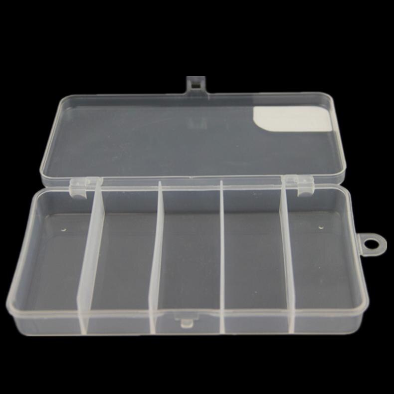 Portable 5 Compartments Sea Fishing Boxes Fishing Tackle Box Fishing Lures Storage Box Fishing Tool for Outdoor Fishing
