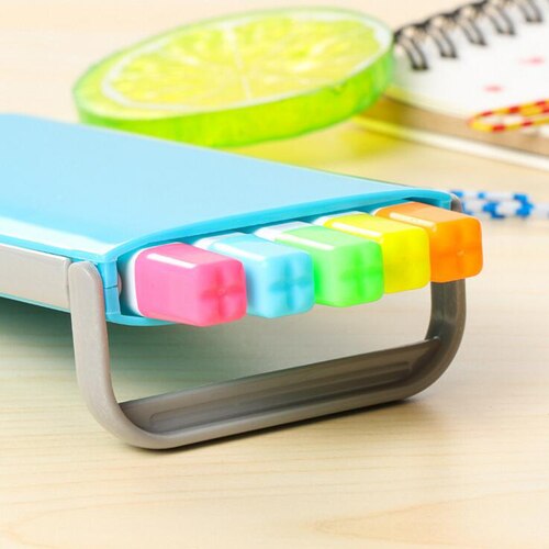 Juego de bolígrafos subrayadores, 5 colores, marcadores de colores dulces, para notebook, material de oficina, suministros de papelería escolar (tt-2710)