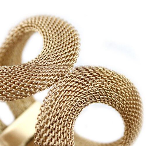 vintage Women Cool Mesh Wide Alloy Spring Cuff Bracelet Punk Bangle Jewelry