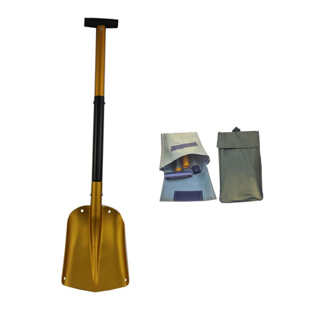 Outdoor Tuinieren Planten Schop Lange Telescopische Aluminium Auto Multifunctionele Draagbare Afneembare Combinatie Sneeuw Schop: Shovel and cloth bag
