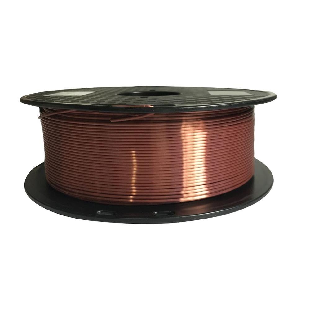 PLA włókno jedwabne 1.75MM 250g błyszczące PLA 3D drukarki Filament 0.25kg jedwabna tekstura PLA 3D DIY materiały do drukowania kolor Dropshipping: red copper 250g