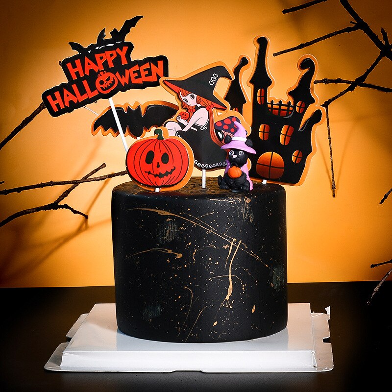Halloween Cake Topper Sickle Hnted House Theme C... – Vicedeal - View #9