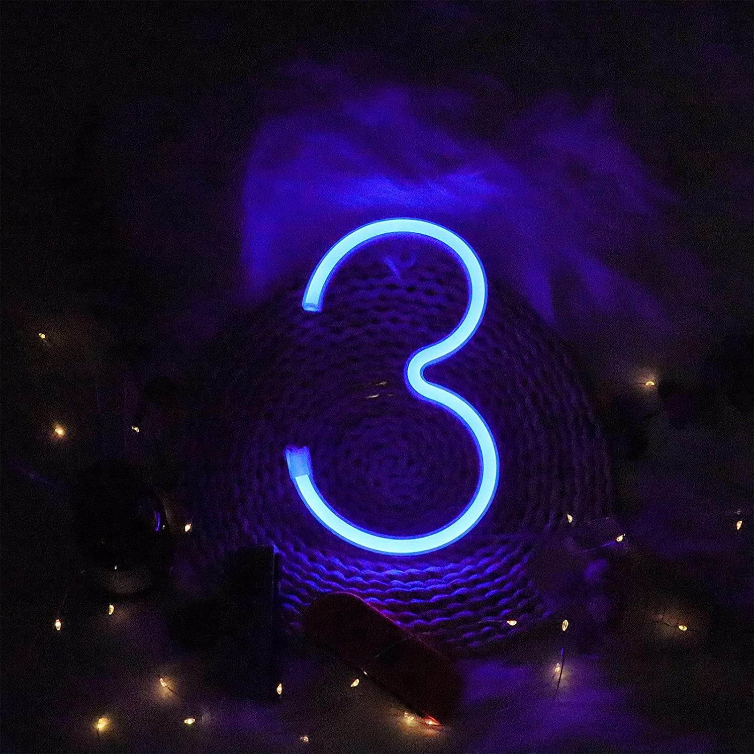 LED Neon- Zahlen Licht USB Batterien Zeichen für Nacht Helle Lampe Heimat Zauberstab Dekor Geburtstag Hochzeit Party Weihnachten Zimmer Dekoration