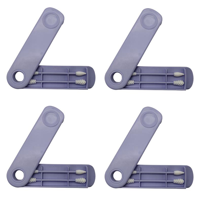 1 Box Reusable Cotton Swab Double-headed Ear Cleansing Cosmetic Silicone Buds Swabs Sticks For Cleaning Makeup