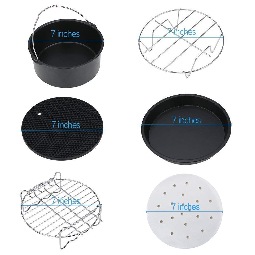 Air Fryer Accessories Air Fryer Set for Phillips Cozyna Air Fryer and Gowise Air Fryer Fit all 3.7QT - 5.3QT - 5.8QT 100pcs No
