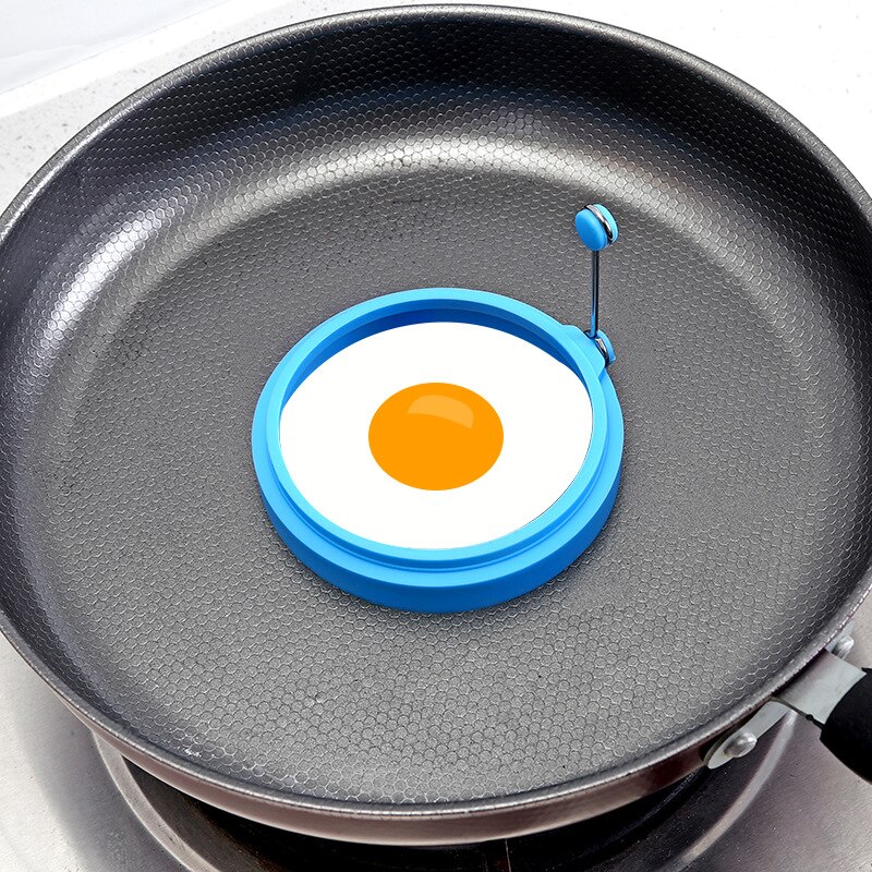 1 st silikon äggringar runda non stick stekt ägg mögel pannkakor maker formar frukost ägg smörgås spis maker