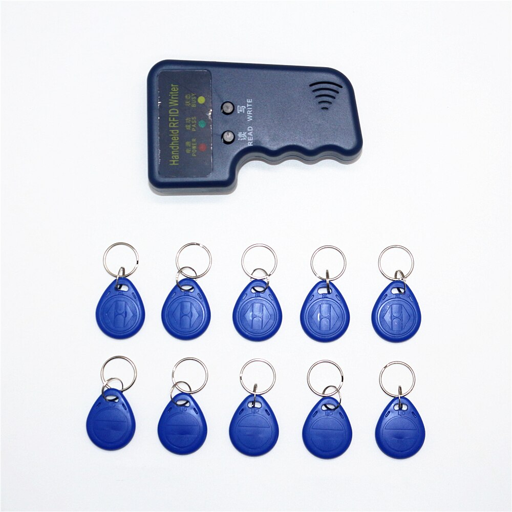 Handheld 125KHz RFID Id-kaart Copier Schrijver Duplicator Programmeur Reader Code Beschrijfbare EM4305 ID Keyfobs Tags Card Key Kaarten