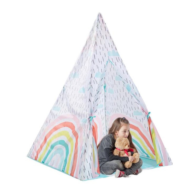 Children Toys Tent Game House Indian Portable Triangle Teepee For Kids Indoor Dry Pool Activity Playhouse Princess Castle Wigwam