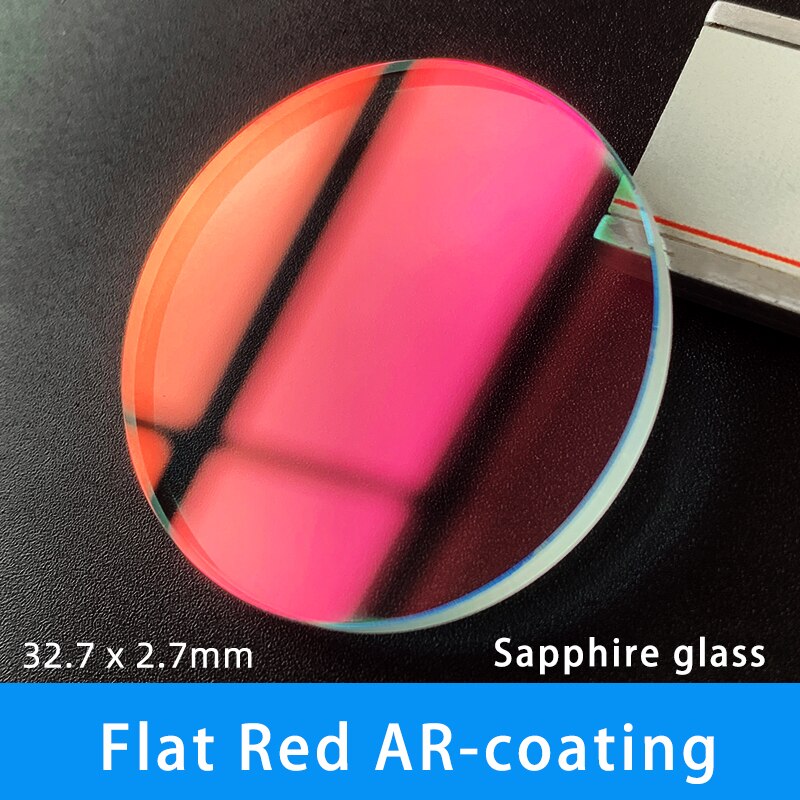 Sapphire glass MOD MDV-106 Flat For Casio brand Duro Dolphin 200M Divers Watch crystal watch Parts: Red AR-coating