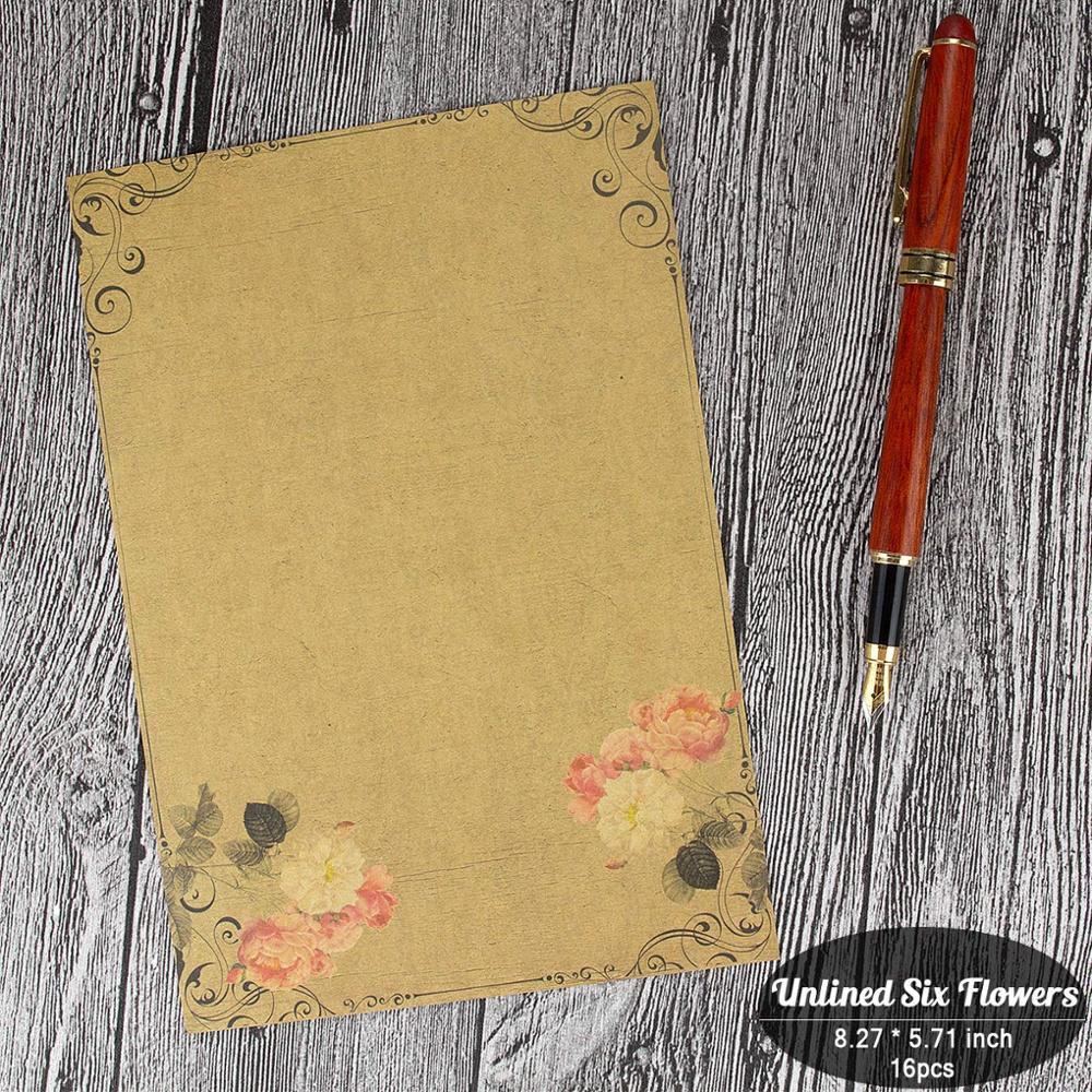 8 blätter Schreibwaren Papier knapp Schreiben Schreibwaren Papier Jahrgang retro Stil Schreiben Schreibwaren Papier knapp: Stil2